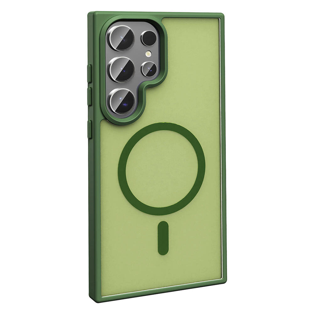 Samsung Galaxy S24 Ultra Uyumlu Kılıf Magsafe Şarj Özellikli Mat Arka Yüzey Zore Sio Kapak - 7