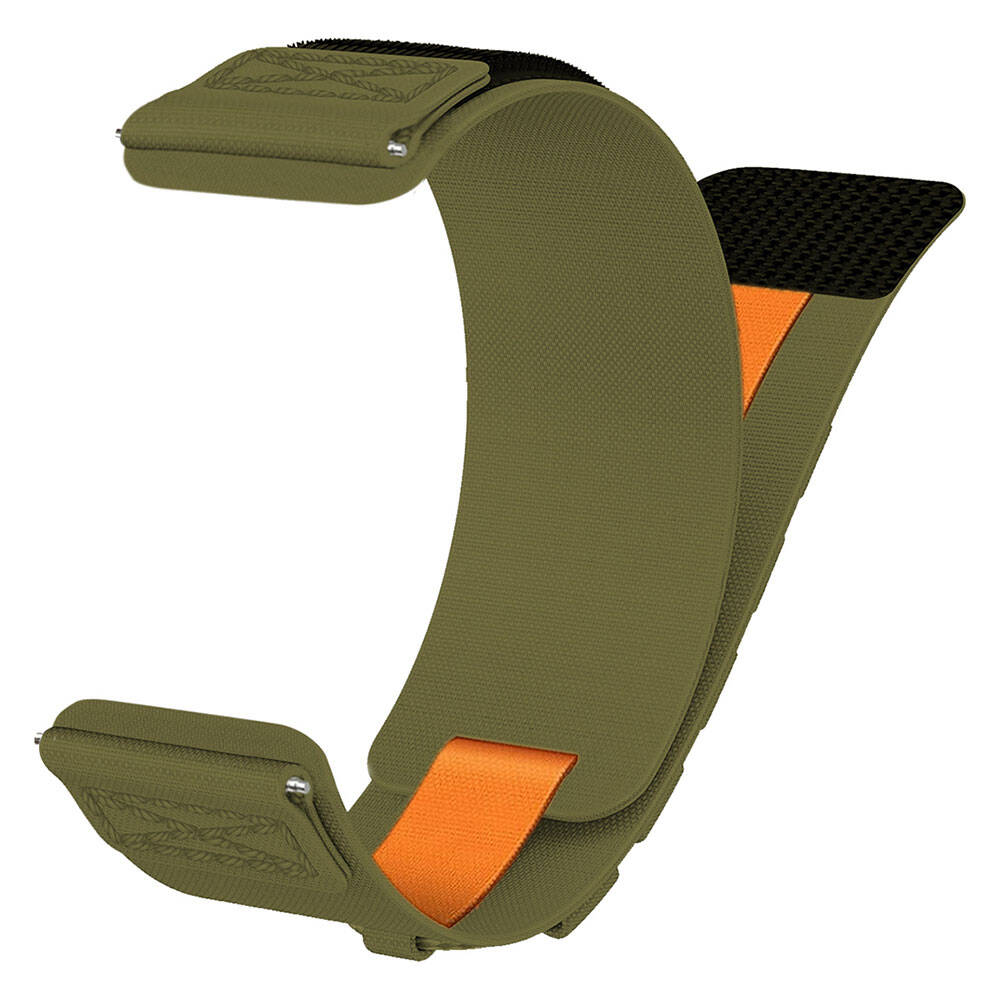 Xiaomi  Amazfit Pace Uyumlu Zore KRD-112 22mm Orbital Örgülü Halat Tasarımlı Naylon Kumaş Hasır Kordon - 12