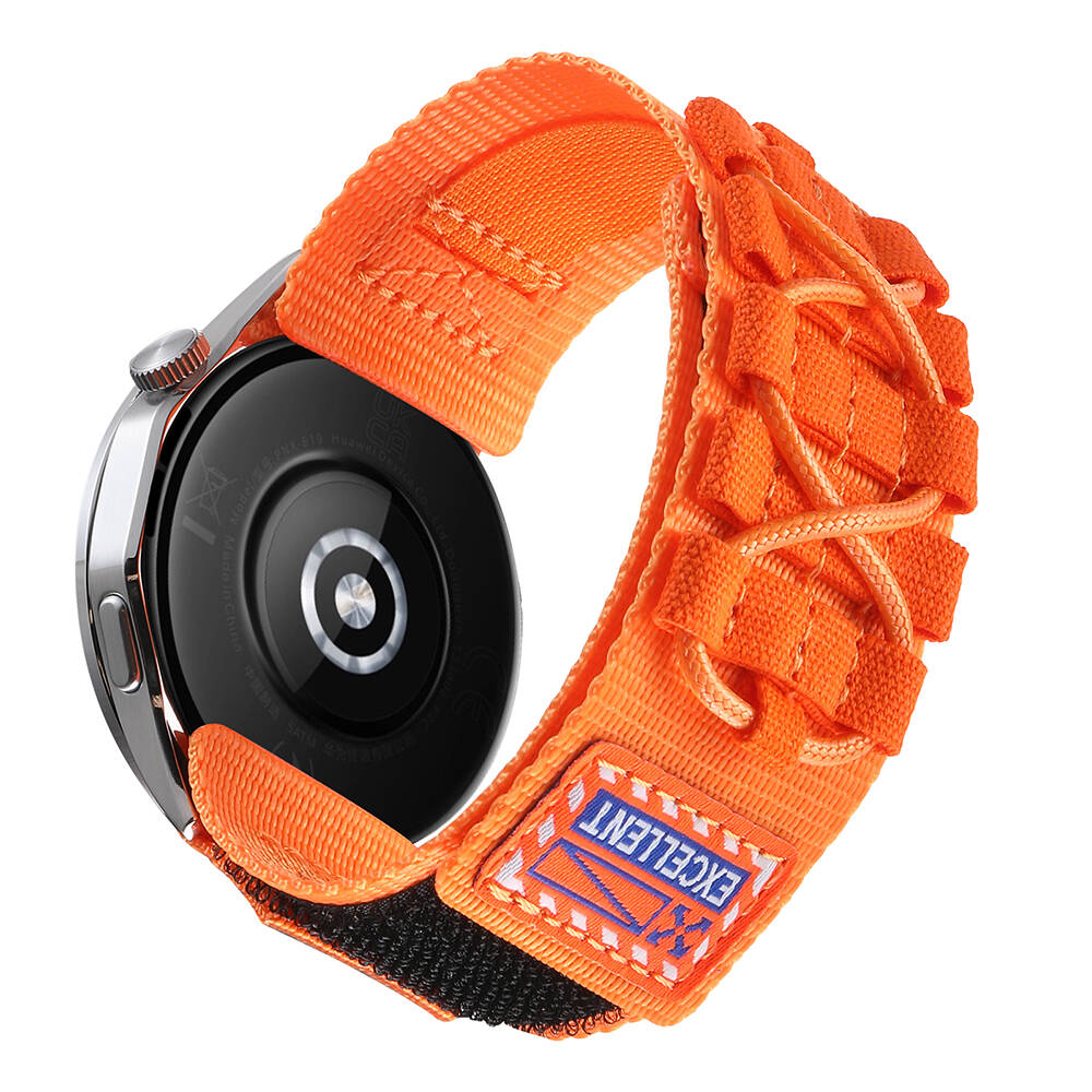 Xiaomi  Amazfit Pace Uyumlu Zore KRD-112 22mm Orbital Örgülü Halat Tasarımlı Naylon Kumaş Hasır Kordon - 6