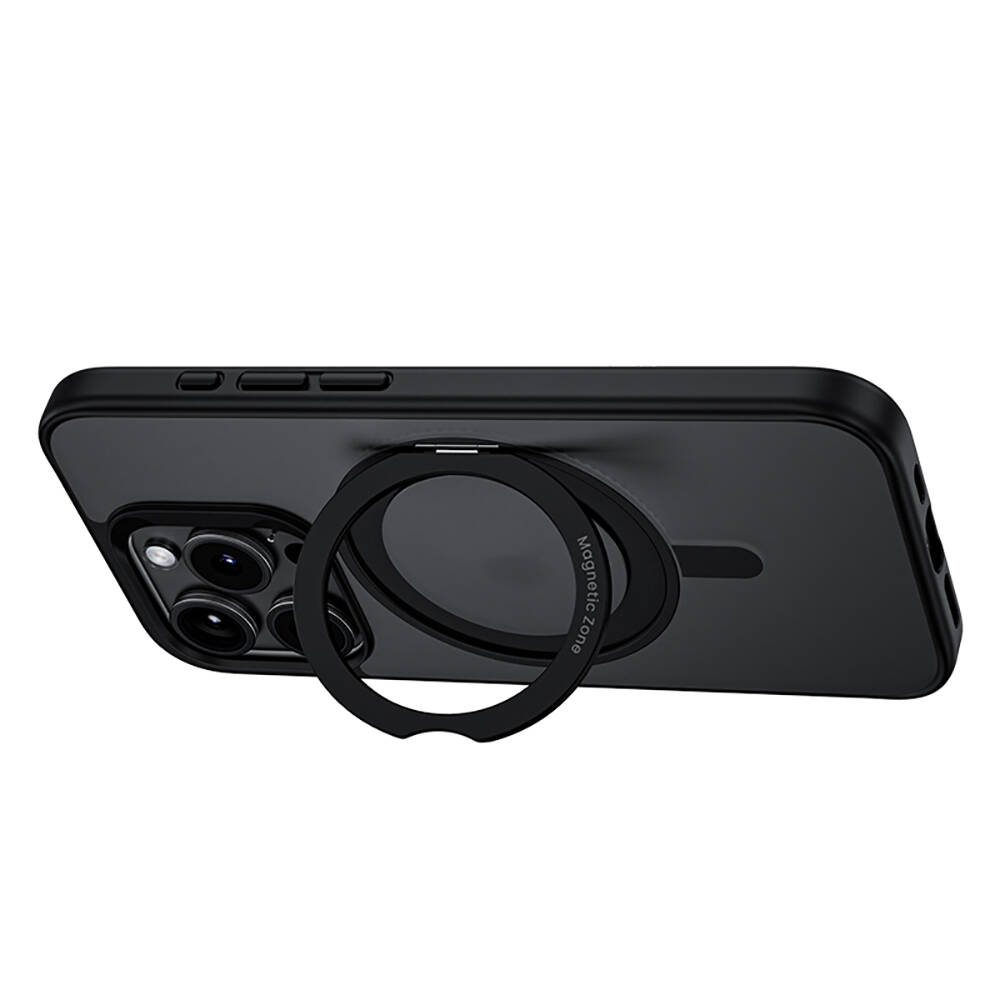 Apple iPhone 15 Pro Uyumlu Kılıf Magsafe Şarj Özellikli 360° Dönebilen Benks Pop Stand Kapak - 8
