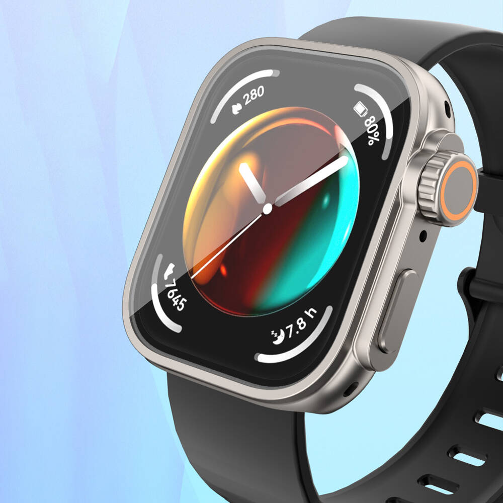 Huawei Watch Fit Uyumlu 3 to Apple Watch Ultra 49mm Kasa Dönüştürücü ve Ekran Koruyucu Zore Watch Gard 33 - 3