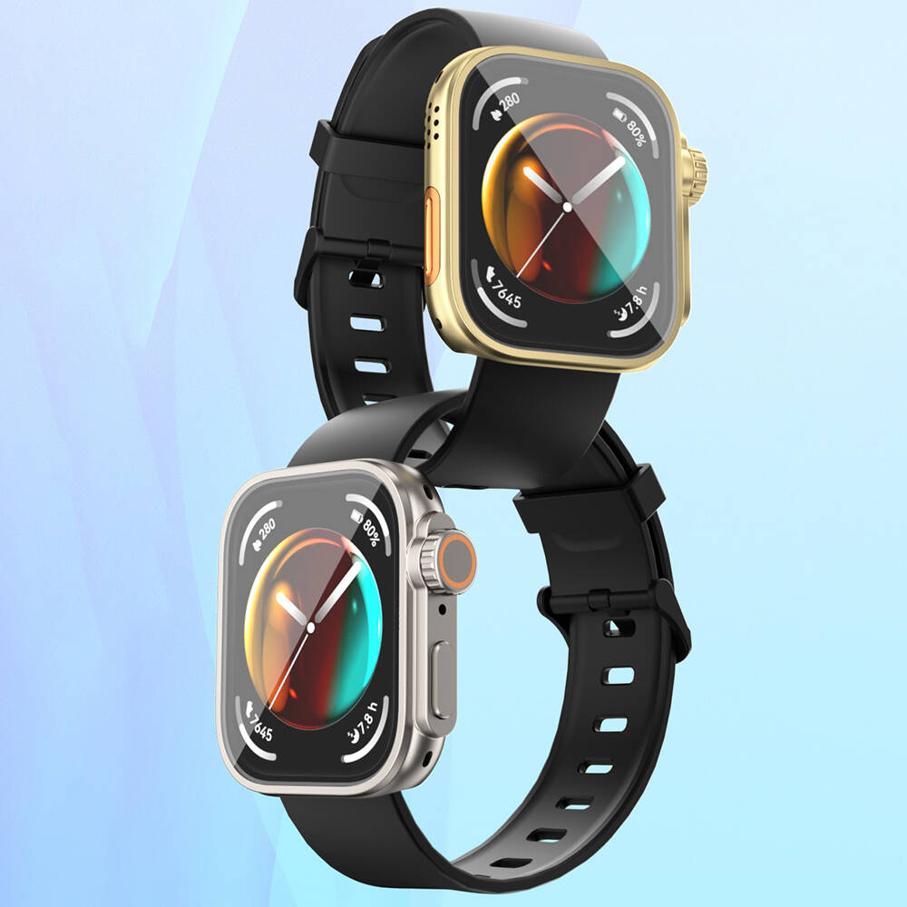 Huawei Watch Fit Uyumlu 3 to Apple Watch Ultra 49mm Kasa Dönüştürücü ve Ekran Koruyucu Zore Watch Gard 33 - 5