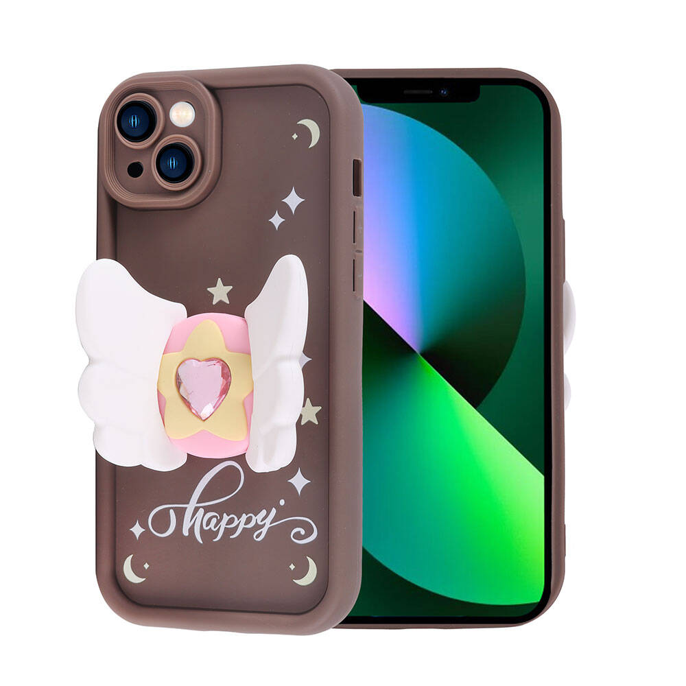 Apple iPhone 13 Uyumlu Kılıf Kamera Korumalı Figür Tasarımlı Zore Kapya Kapak - 2