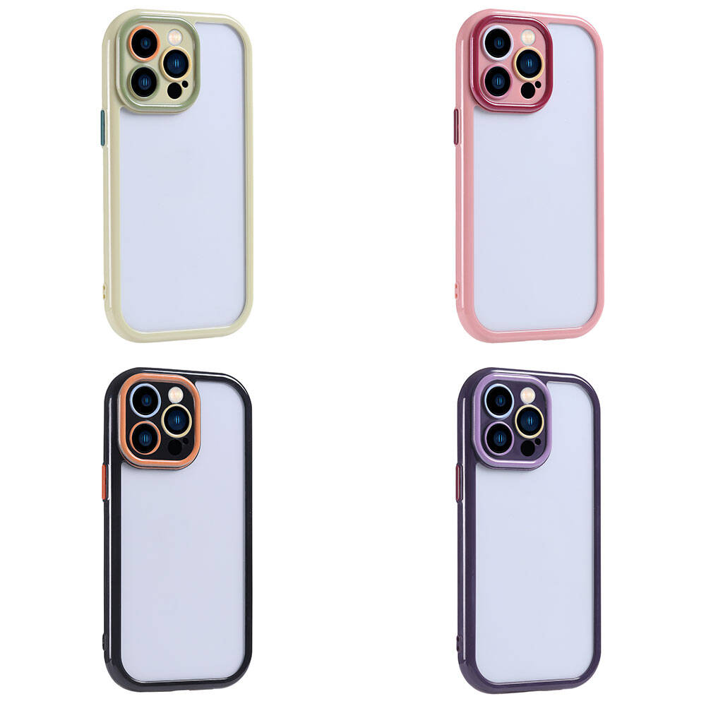 Apple iPhone 15 Pro Max Uyumlu Kılıf Kamera Korumalı Renkli Kenar ve Çerçeve Tasarımlı Zore Vitamin Kapak - 2