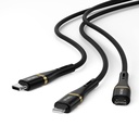 Wiwu Wi-C024 Elite Serisi 3in1 Type-C to Lightning – Type-C – Micro USB Ultra Hızlı Şarj Kablosu 100W 1.2M - 4