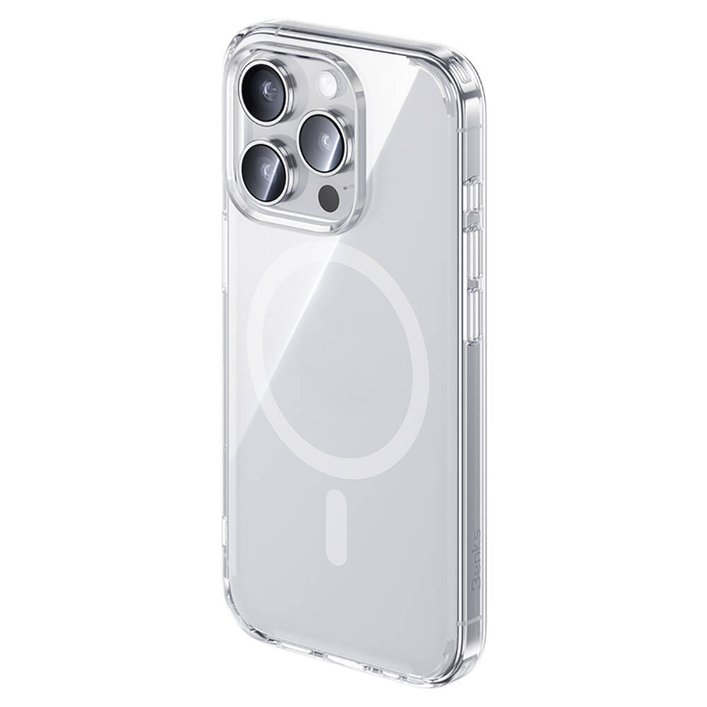 Apple iPhone 15 Pro Max Uyumlu Kılıf Magsafe Şarj Özellikli Airbagli Şeffaf Benks LucentPro Serisi Kapak - 4