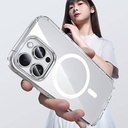 Apple iPhone 15 Pro Max Uyumlu Kılıf Magsafe Şarj Özellikli Airbagli Şeffaf Benks LucentPro Serisi Kapak - 10