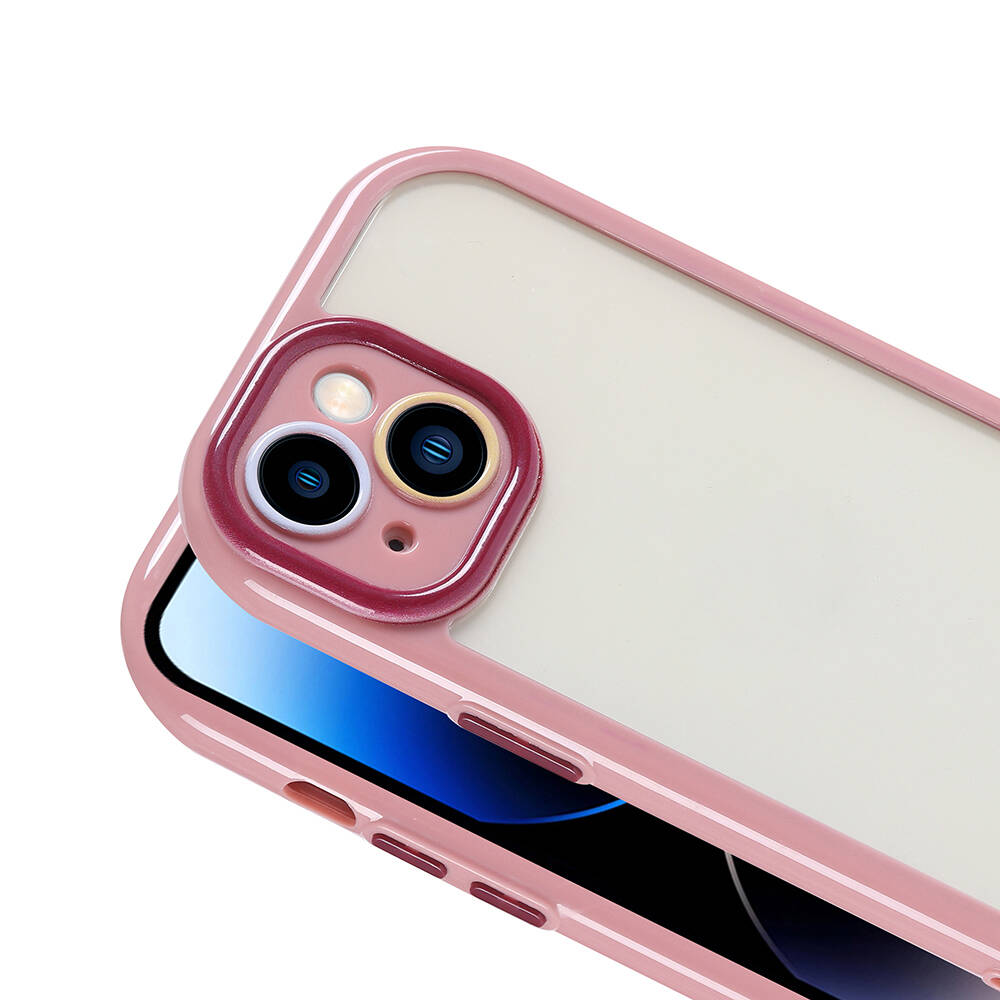 Apple iPhone 14 Uyumlu Kılıf Kamera Korumalı Renkli Kenar ve Çerçeve Tasarımlı Zore Vitamin Kapak - 1