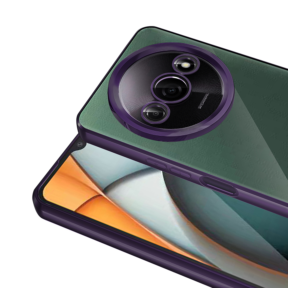 Xiaomi Redmi A3 4G 2024 Uyumlu Kılıf Silikon Kamera Korumalı Renkli Şeritli Logo Gösteren Zore Omega Kapak - 15