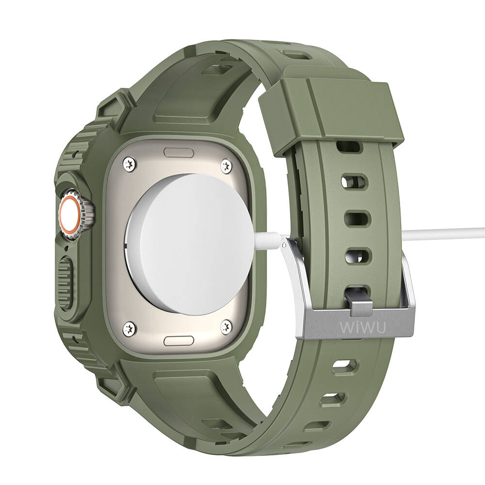 Apple Watch Ultra 49mm Uyumlu Wiwu Wi-WB014 Armor Serisi 2in1 Sert PC Kasa Koruyuculu Silikon Kordon - 13