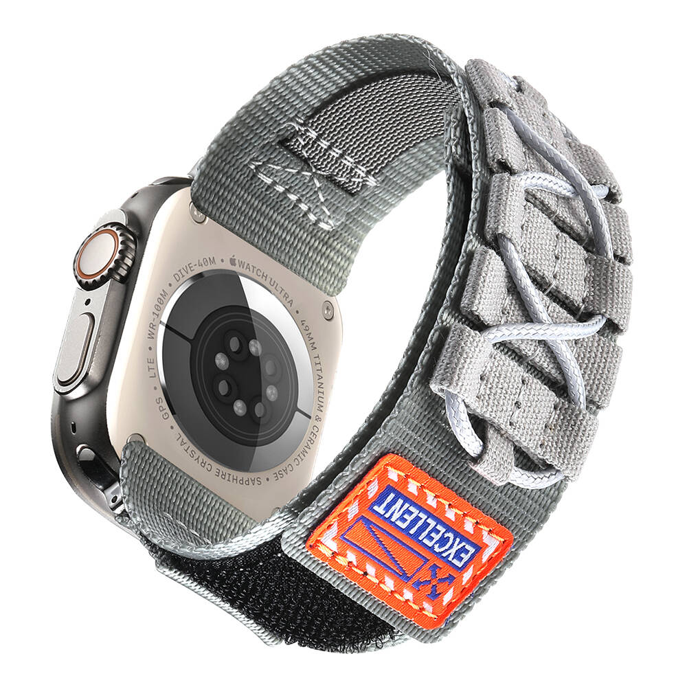Apple Watch 42mm Uyumlu Zore KRD-112 Orbital Örgülü Halat Tasarımlı Naylon Kumaş Hasır Kordon - 4