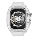 Apple Watch 7 45mm Uyumlu Wiwu Wi-WB013 Rambo Serisi 2in1 Şeffaf PC Kasa Koruyuculu Kauçuk Kordon - 2