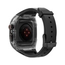 Apple Watch 7 45mm Uyumlu Wiwu Wi-WB013 Rambo Serisi 2in1 Şeffaf PC Kasa Koruyuculu Kauçuk Kordon - 3
