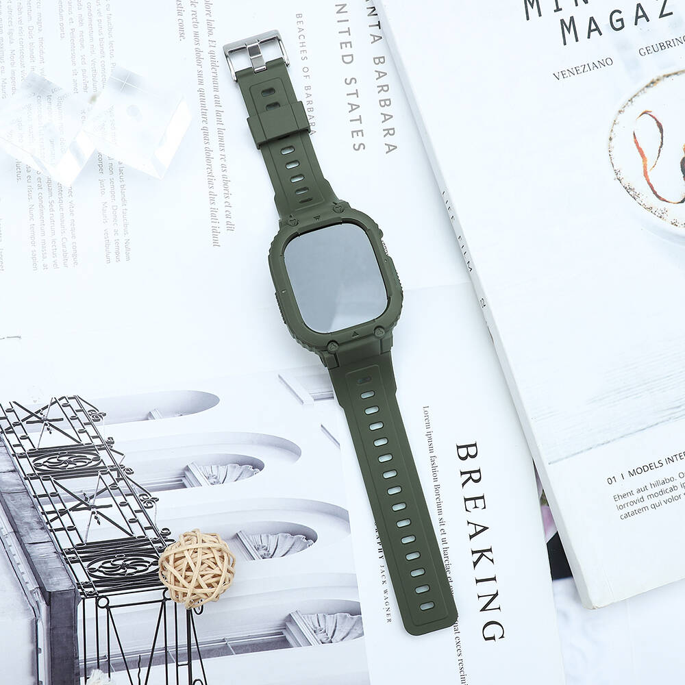 Apple Watch 42mm Uyumlu Wiwu Wi-WB014 Armor Serisi 2in1 Sert PC Kasa Koruyuculu Silikon Kordon - 4