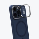 Apple iPhone 15 Pro Uyumlu Kılıf Magsafe Şarj Özellikli Kamera Standlı Silikon Youngkit Bitty Cream Kapak - 6