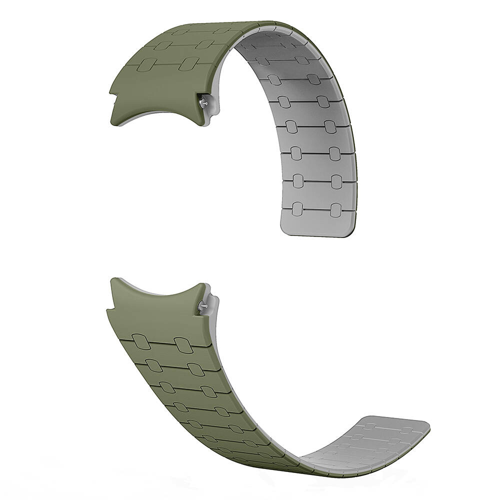 Samsung Galaxy Watch 5 40mm Uyumlu Zore KRD-111 20mm Çizgili Desenli Silikon Kordon - 2