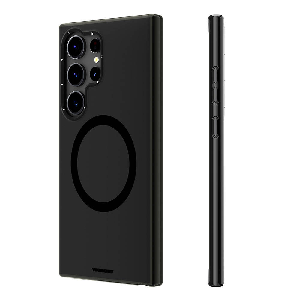 Samsung Galaxy S24 Ultra Uyumlu Kılıf Magsafe Şarj Özellikli Çizilmeye Ve Aşınmaya Dayanıklı Youngkit Velvet Serisi Kapak - 4