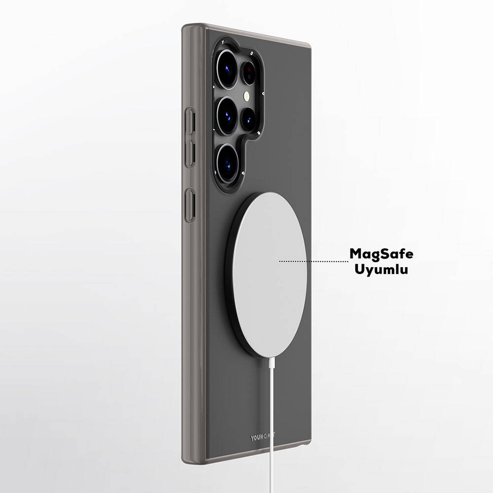 Samsung Galaxy S24 Ultra Uyumlu Kılıf Magsafe Şarj Özellikli Çizilmeye Ve Aşınmaya Dayanıklı Youngkit Velvet Serisi Kapak - 5