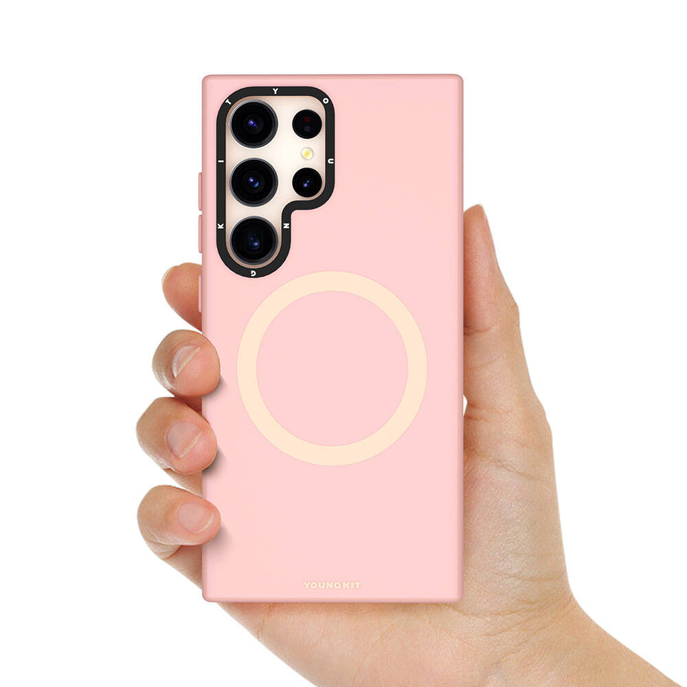 Samsung Galaxy S24 Ultra Uyumlu Kılıf Magsafe Şarj Özellikli Çizilmeye Ve Aşınmaya Dayanıklı Youngkit Velvet Serisi Kapak - 7