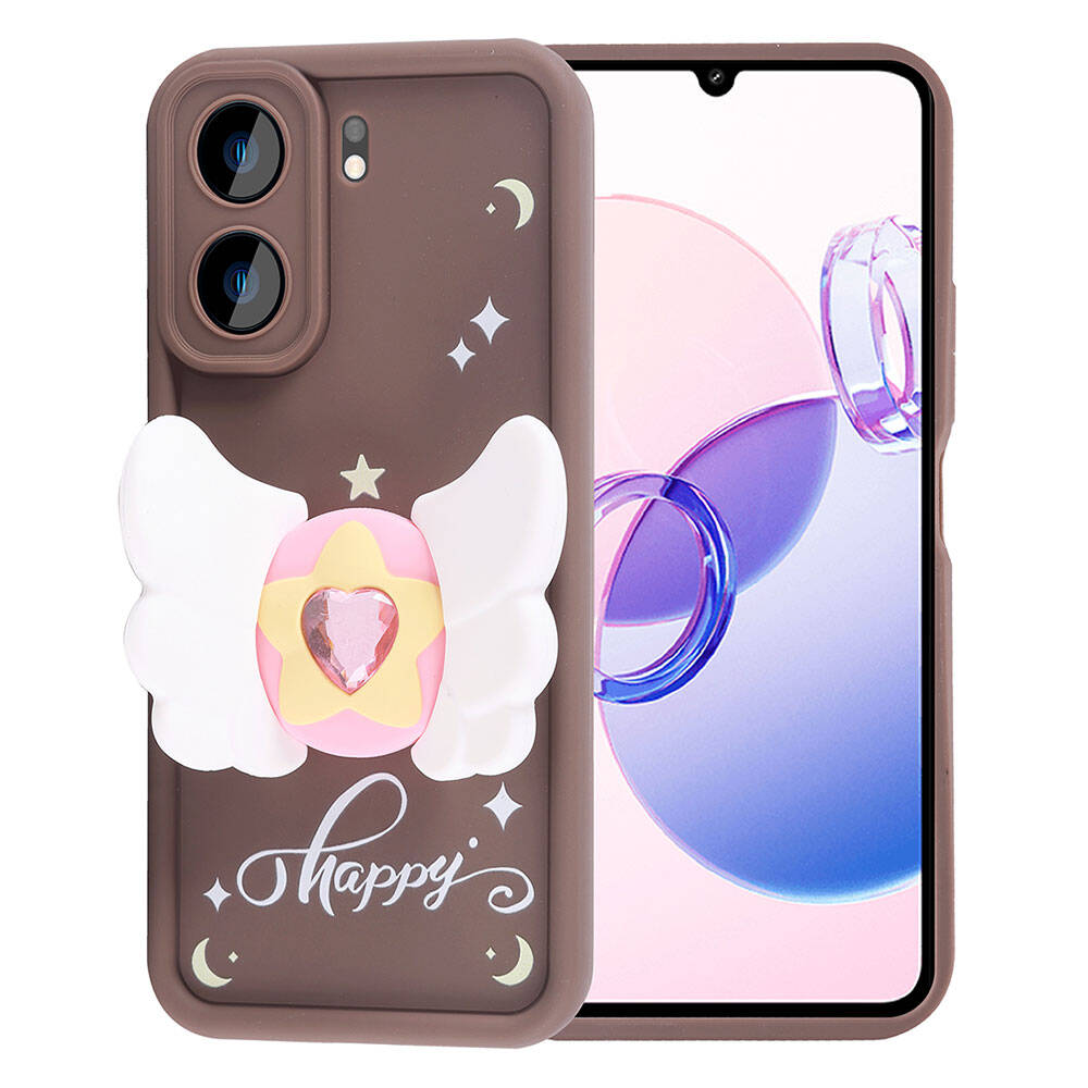 Xiaomi Poco C65 Uyumlu Kılıf Kamera Korumalı Figür Tasarımlı Zore Kapya Kapak - 5