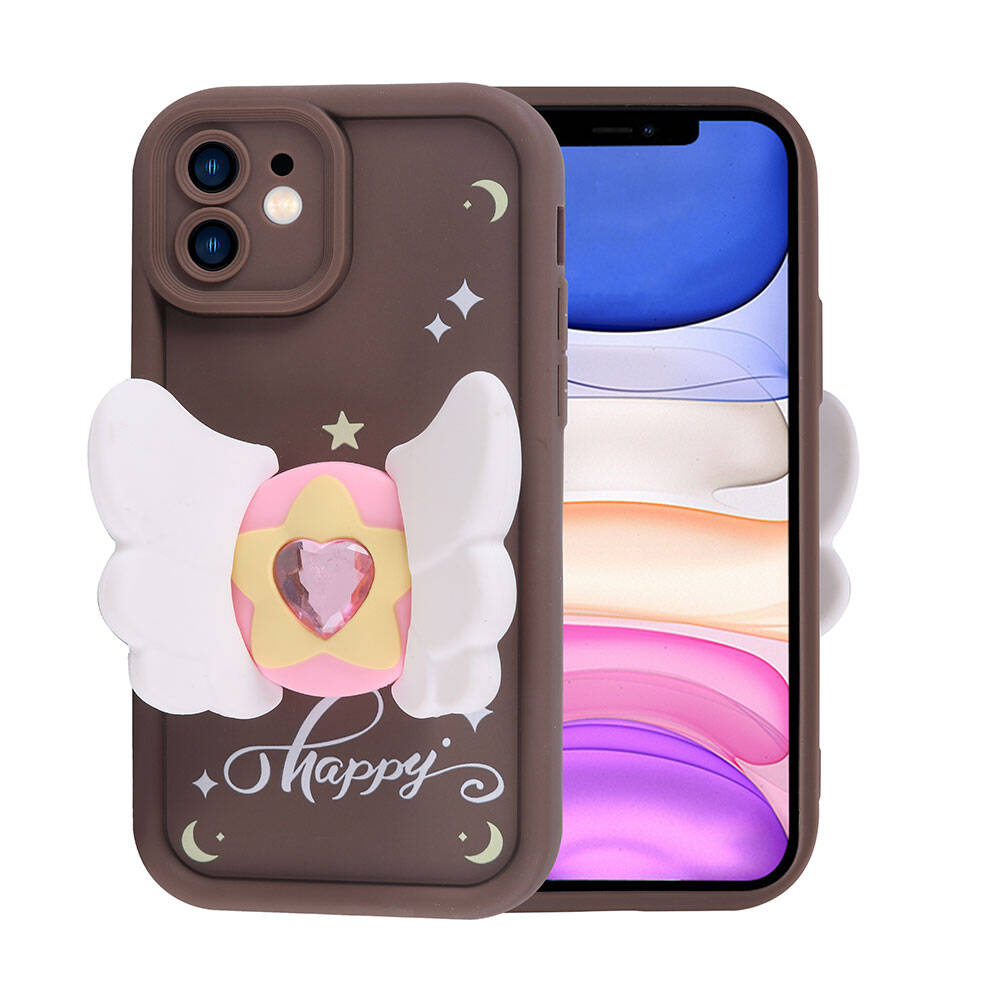 Apple iPhone 11 Uyumlu Kılıf Kamera Korumalı Figür Tasarımlı Zore Kapya Kapak - 1