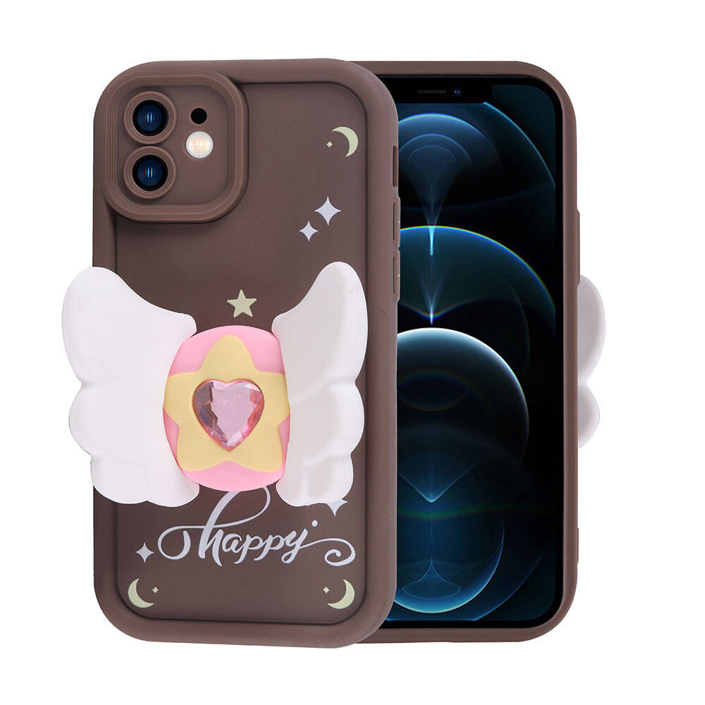 Apple iPhone 12 Uyumlu Kılıf Kamera Korumalı Figür Tasarımlı Zore Kapya Kapak - 3