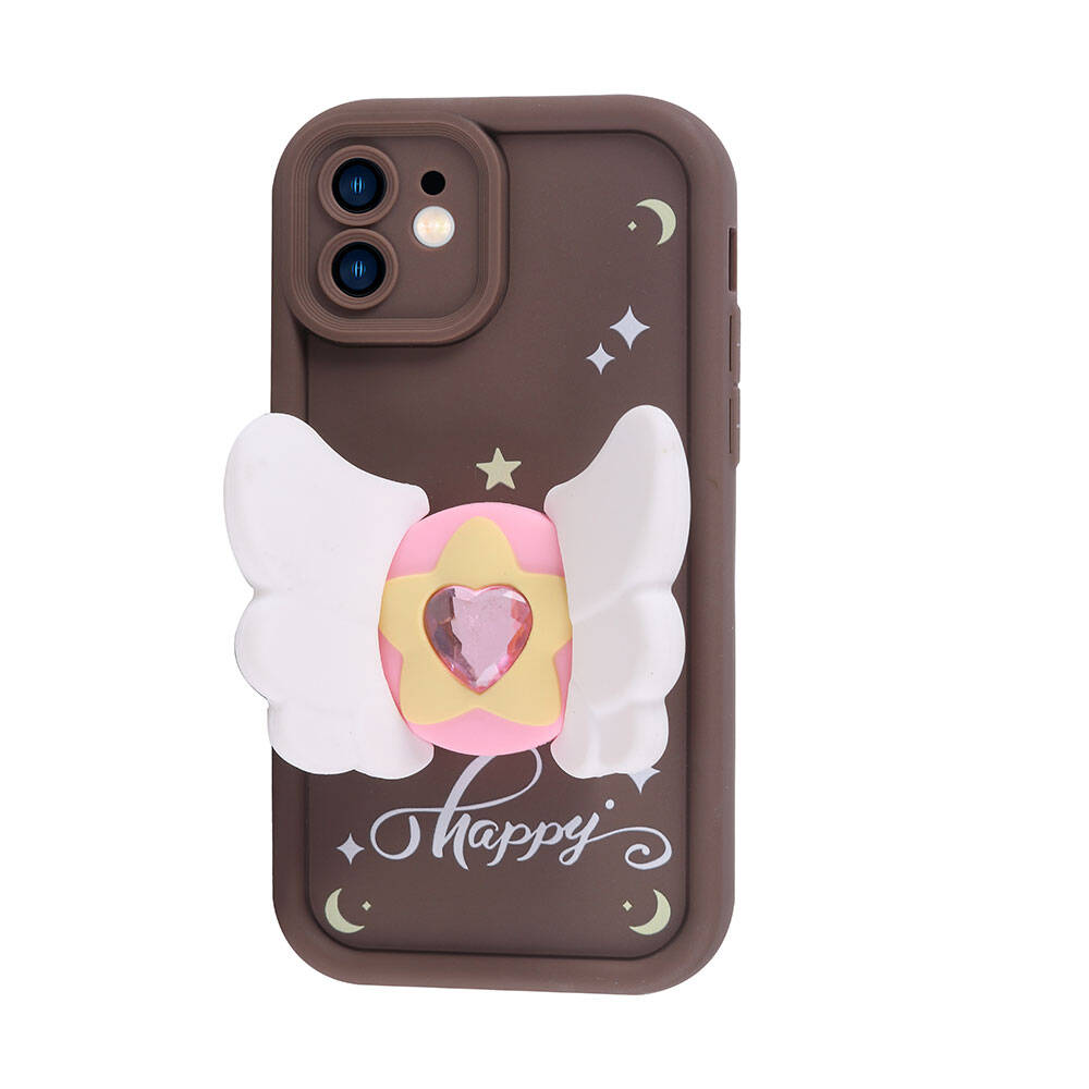 Apple iPhone 12 Uyumlu Kılıf Kamera Korumalı Figür Tasarımlı Zore Kapya Kapak - 6