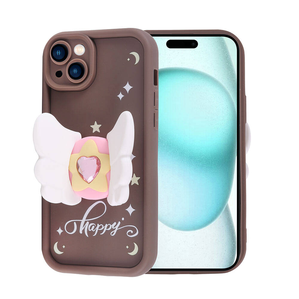 Apple iPhone 15 Plus Uyumlu Kılıf Kamera Korumalı Figür Tasarımlı Zore Kapya Kapak - 2