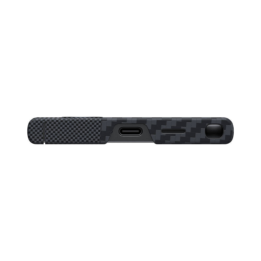 Samsung Galaxy S24 Ultra Uyumlu Magsafe Şarj Özellikli Karbon Fiber Benks Montage ArmorAir 600D Kevlar Kapak - 4