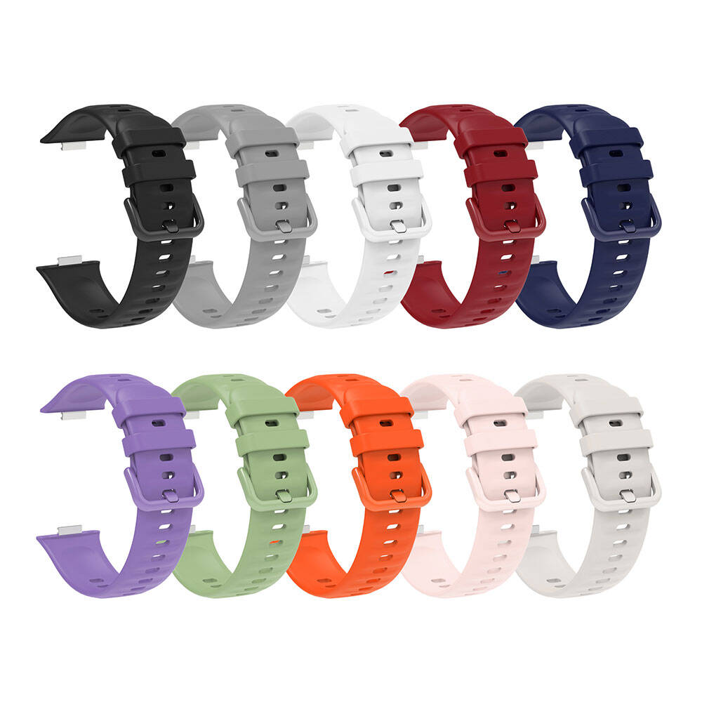 Huawei Watch Fit Uyumlu 3 Band Serisi Klasik Kordon Silikon Strap Kayış - 30