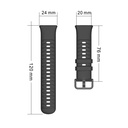 Huawei Watch Fit Uyumlu 3 Band Serisi Klasik Kordon Silikon Strap Kayış - 31