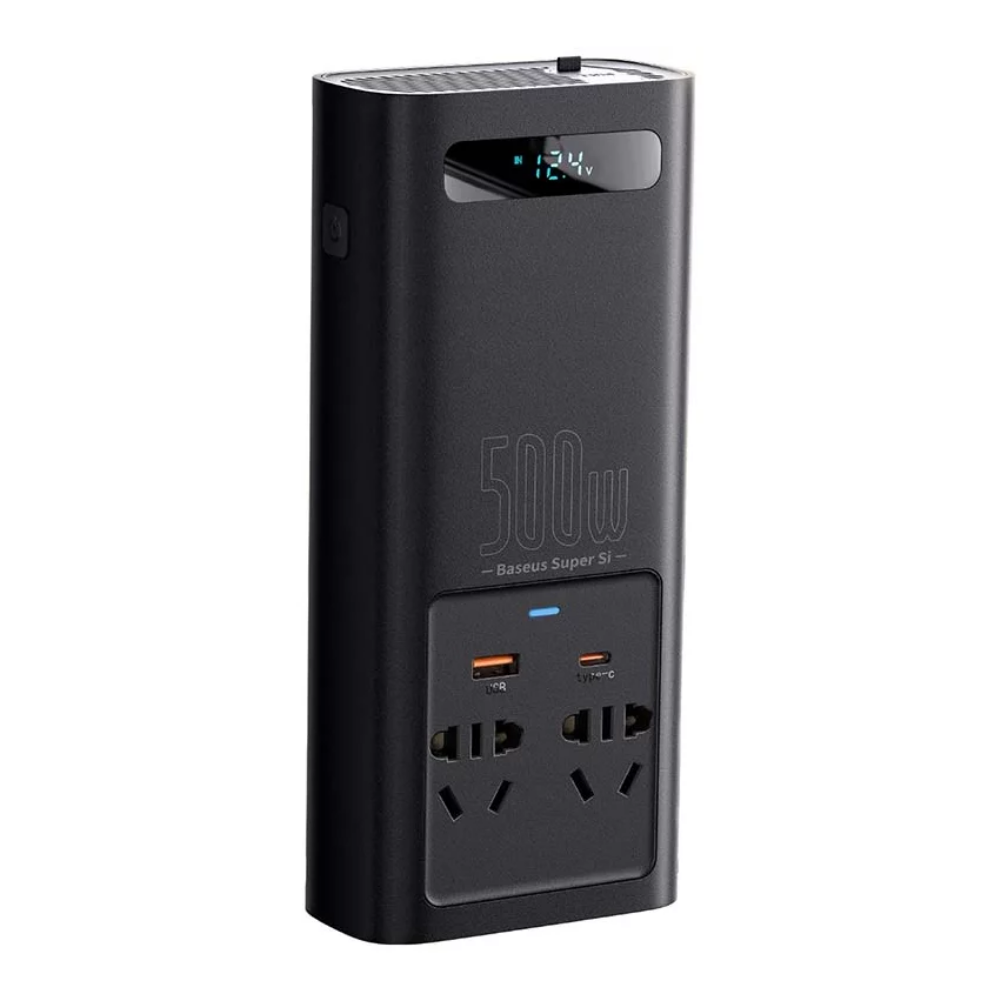 Baseus Super Si Power 500W İnverter Ac 220W Araç İçi Çakmaklık ve Aküden Çevirici Dönüştürücü