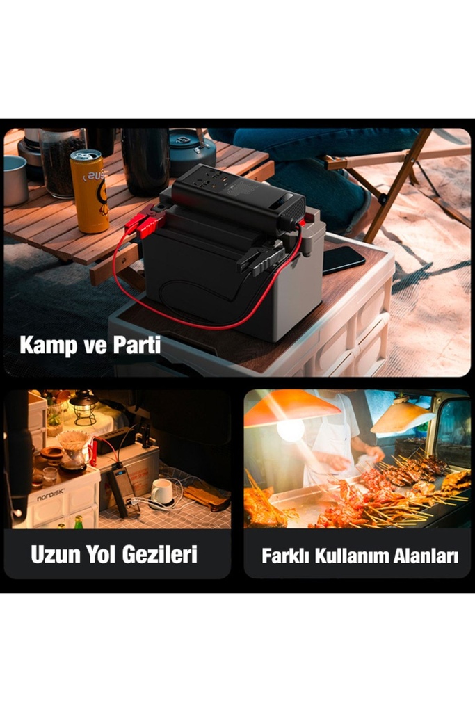 Baseus IGBT Power Inverter 300W Ac 220V Araç Içi Çakmak Çevirici Elektrik Dönüştürücü