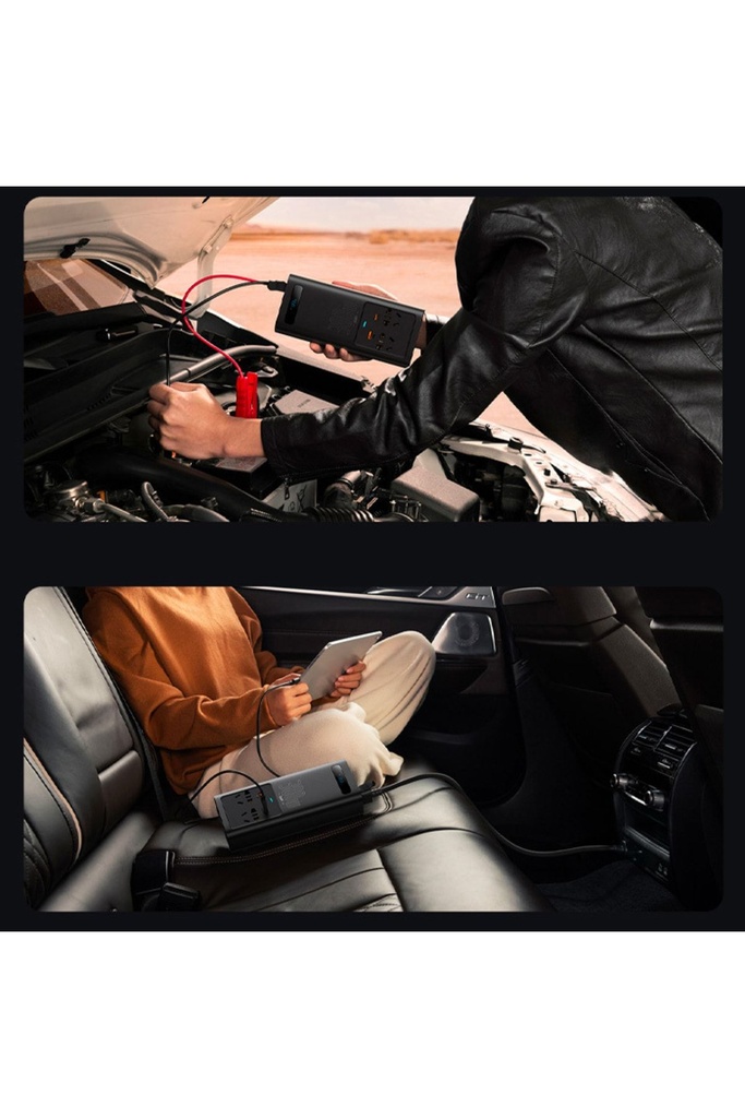 Baseus IGBT Power Inverter 300W Ac 220V Araç Içi Çakmak Çevirici Elektrik Dönüştürücü