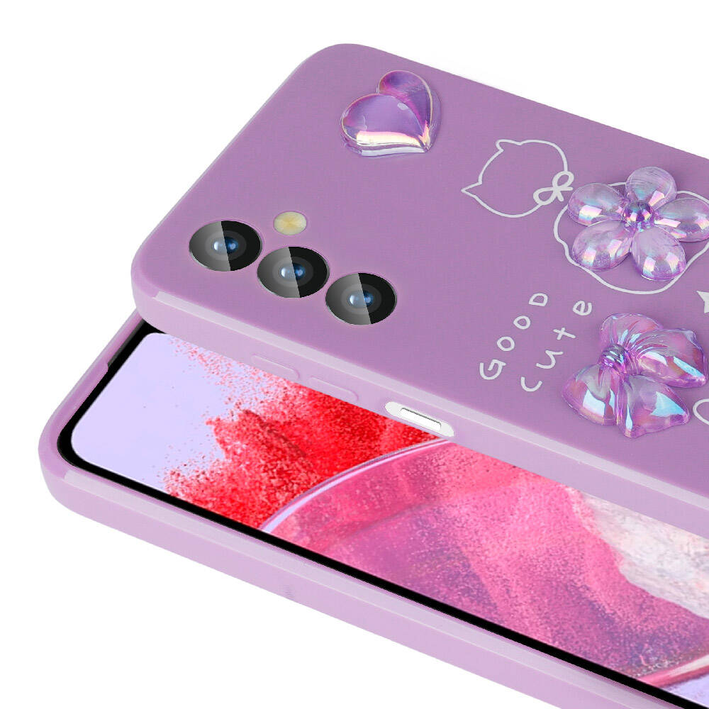 Samsung Galaxy M34 5G Uyumlu Kılıf Kabartma Figürlü Parlak Zore Toys Silikon Kapak - 1