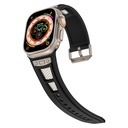 Apple Watch 7 45mm Uyumlu Zore KRD-117 Hava Alabilen Delikli Metal Süslemeli Desenli Silikon Kordon - 3