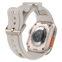 Apple Watch 7 45mm Uyumlu Zore KRD-117 Hava Alabilen Delikli Metal Süslemeli Desenli Silikon Kordon - 5