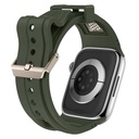 Apple Watch 7 45mm Uyumlu Kordon Zore KRD-117 Hava Alabilen Delikli Metal Süslemeli Desenli Silikon Kayış - 5