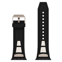 Apple Watch Ultra 49mm Uyumlu Kordon Zore KRD-117 Hava Alabilen Delikli Metal Süslemeli Desenli Silikon Kayış - 3