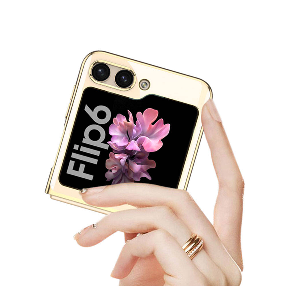 Samsung Galaxy Z Flip Uyumlu 6 Kılıf Zore Full Camlı Kıpta Kapak - 2