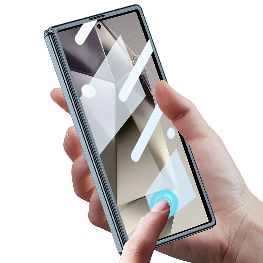 Samsung Galaxy Z Fold 6 Uyumlu Kılıf Sert PC Zore Full Camlı Kıpta Kapak - 7