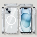 iPhone 15 Kapak Magsafe Şarj Özellikli Airbagli Şeffaf Zore İncek Kapak - 5