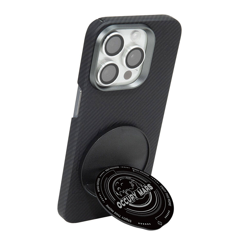 Wiwu B1 Magsafe Magnetik Özellikli Occupy Mars Tasarımlı Parmak Ring Stand - 1