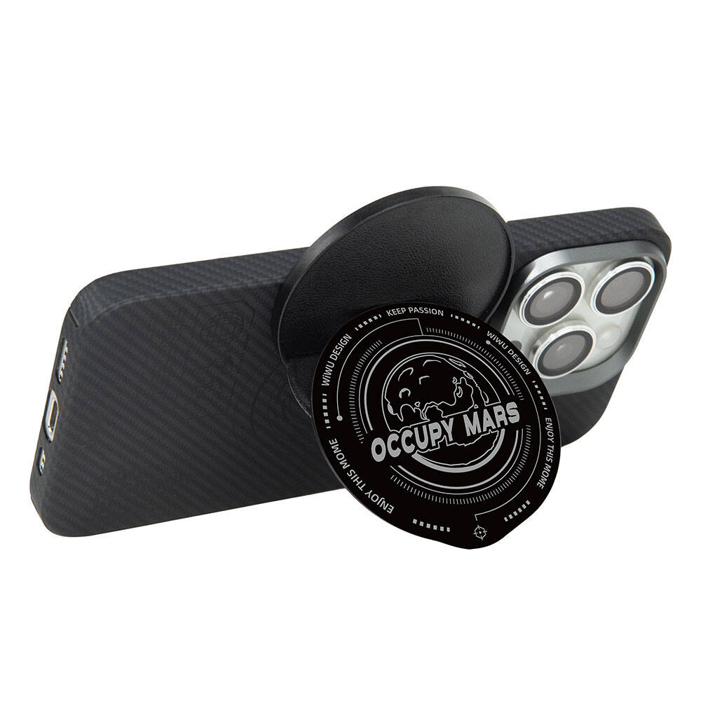 Wiwu B1 Magsafe Magnetik Özellikli Occupy Mars Tasarımlı Parmak Ring Stand - 2