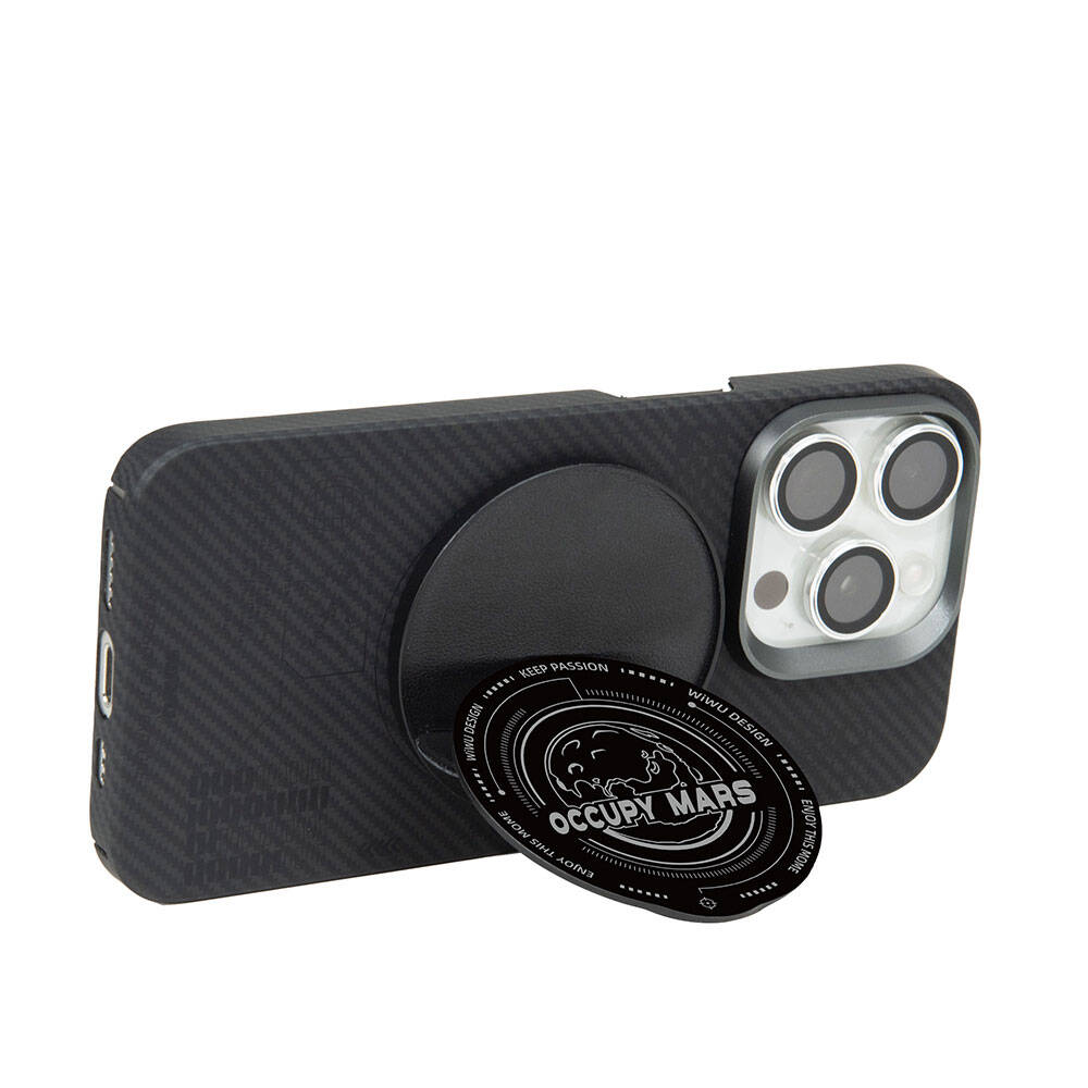 Wiwu B1 Magsafe Magnetik Özellikli Occupy Mars Tasarımlı Parmak Ring Stand - 3