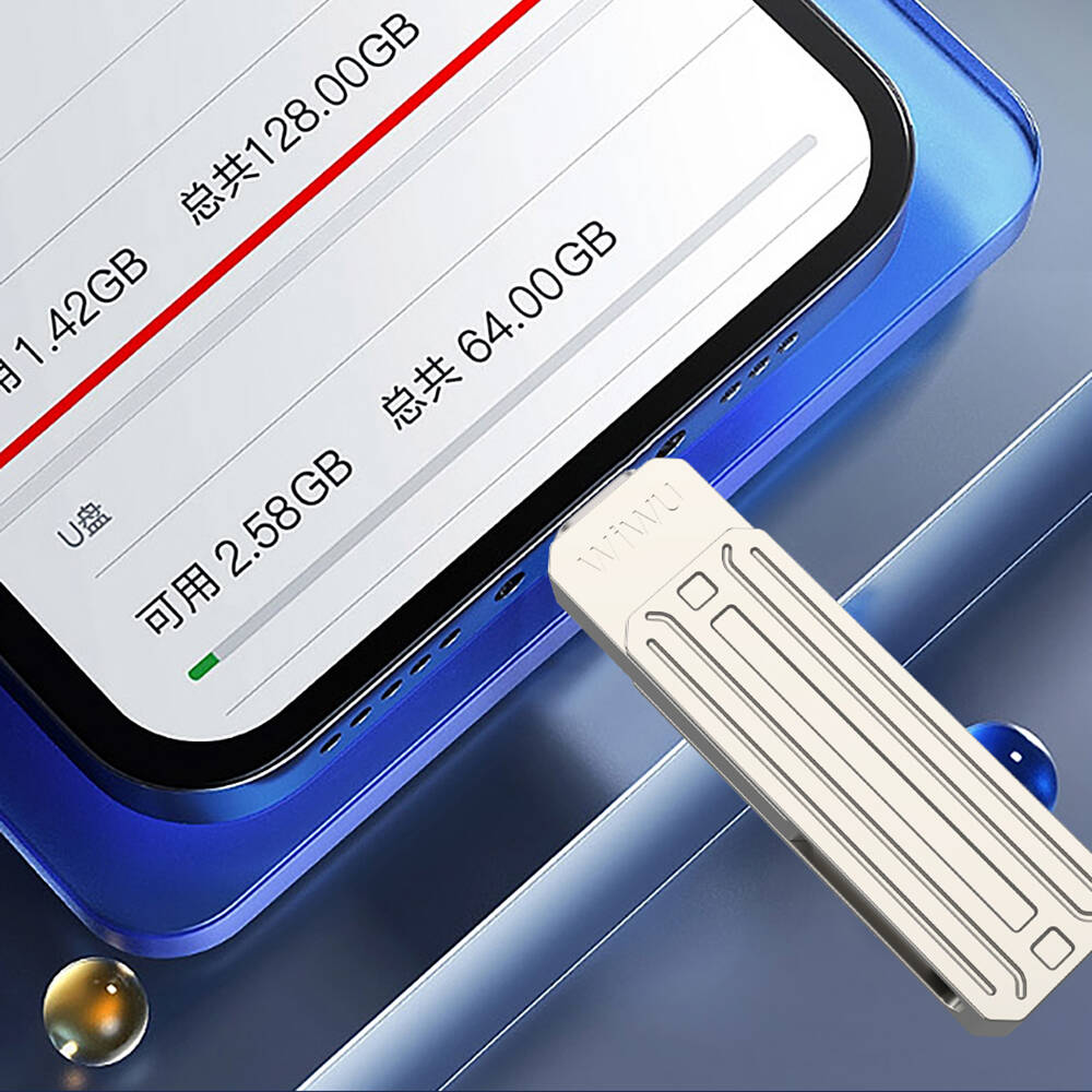 Wiwu Wi-FD001 3in1 USB3.2 Sürücü Disk USB-A + Lightning + Type-C OTG 64 GB - 12