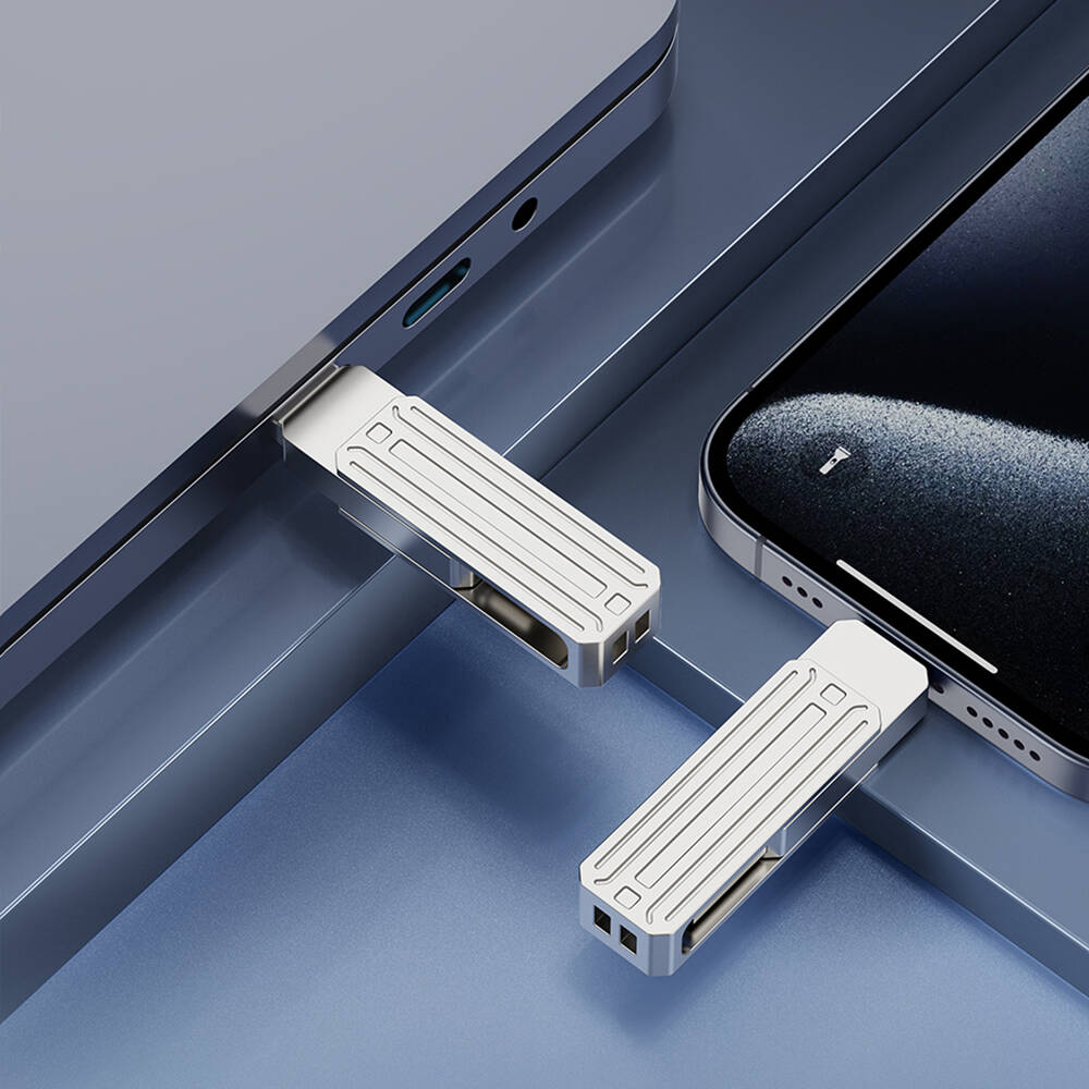 Wiwu Wi-FD001 3in1 USB3.2 Sürücü Disk USB-A + Lightning + Type-C OTG 128 GB - 12