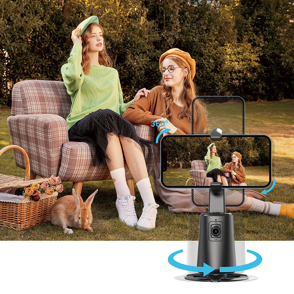 Wiwu Wi-SE010 Canlı Yayın 360° Dönebilen Akıllı Yüz Tanıma Takip Özellikli Magnetik Gimbal Sabitleyici Stand - 5