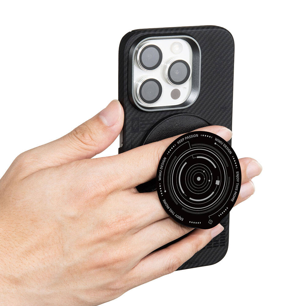 Wiwu B2 Magsafe Magnetik Özellikli Keep Passion Tasarımlı Parmak Ring Stand - 3