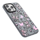 Apple iPhone 14 Pro Max Uyumlu Kılıf Magsafe Şarj Özellikli Kelebek Desenli Youngkit Shadow Dance Serisi Kapak - 6